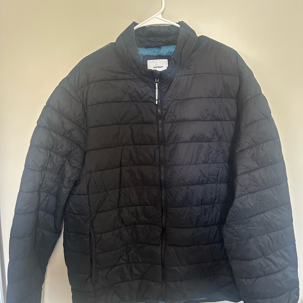Old Navy Black Puffer Jacket | Men’s XL